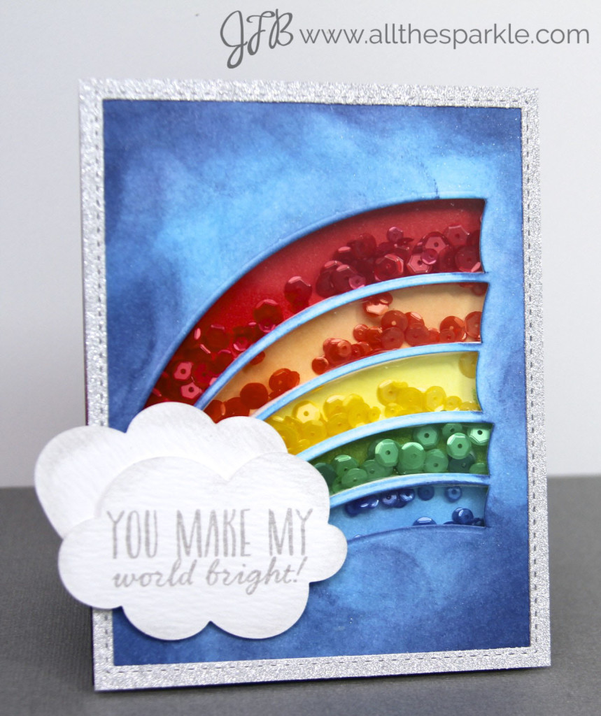 rainbow shaker card www.allthesparkle.com