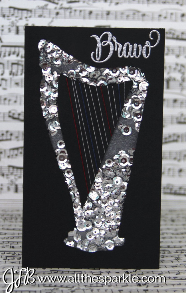 harp shaker card www.allthesparkle.com