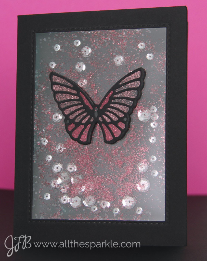 Butterfly Shaker Card www.allthesparkle.com