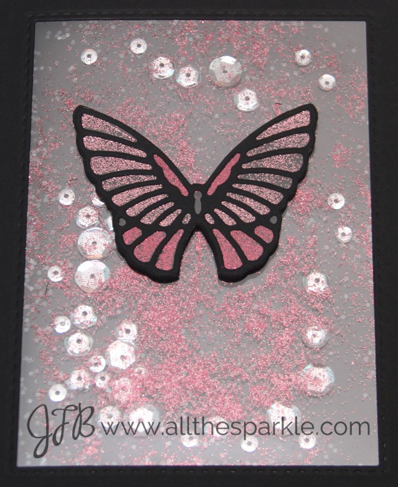 Butterfly Shaker Card www.allthesparkle.com