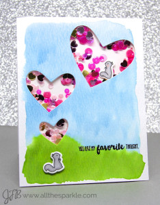 Watercolored Shaker Card