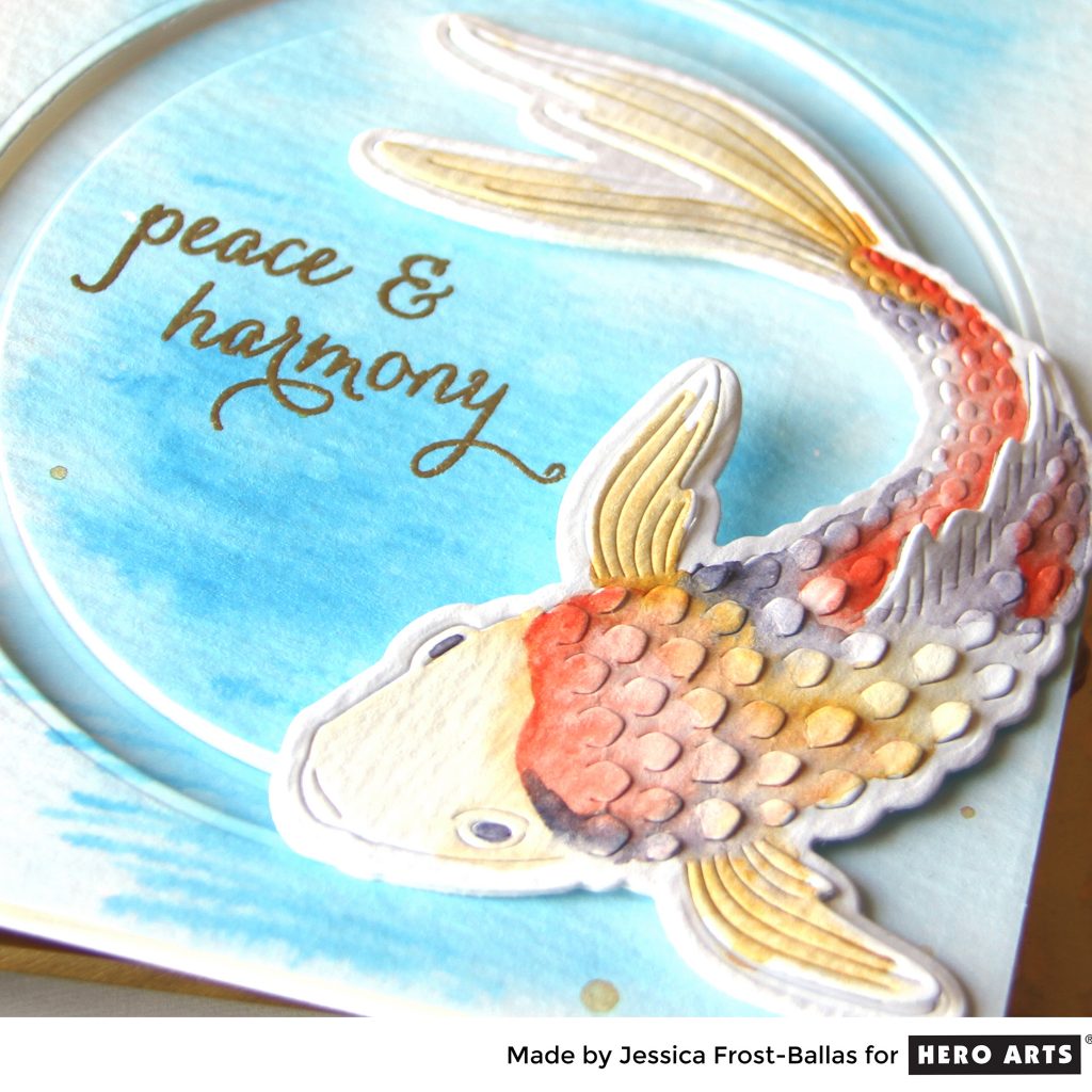 Wishing You Peace and Harmony with the Paper-Layering Koi by Jessica Frost-Ballas for Hero Arts