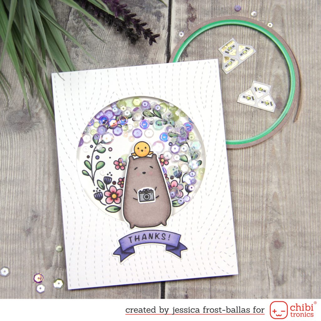 Thanks Light-Up Shaker card by Jessica Frost-Ballas for Chibitronics