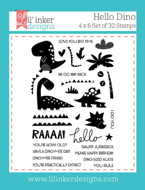 Lil' Inker Designs Hello Dino Stamps