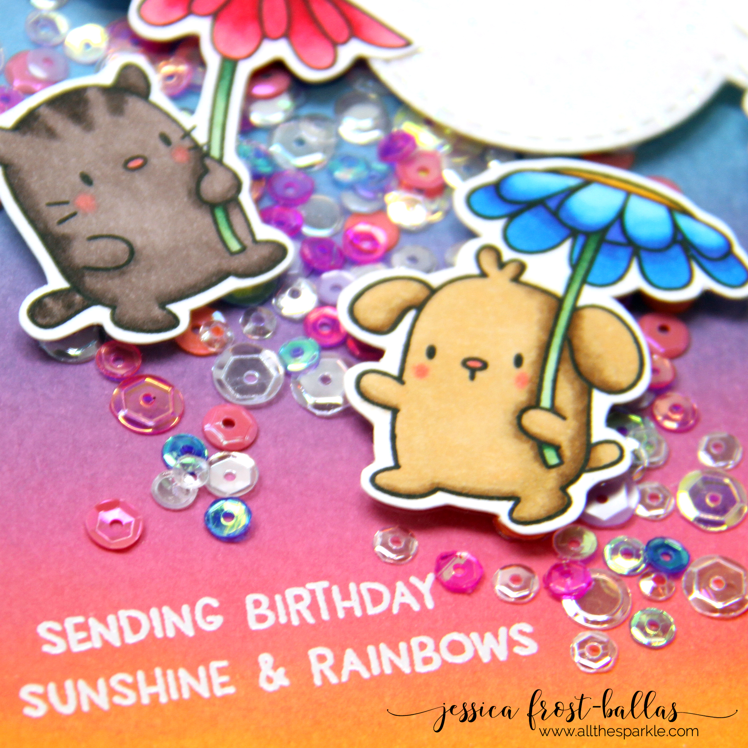 Sending Birthday Sunshine and Rainbows by Jessica Frost-Ballas for Simon Says Stamp