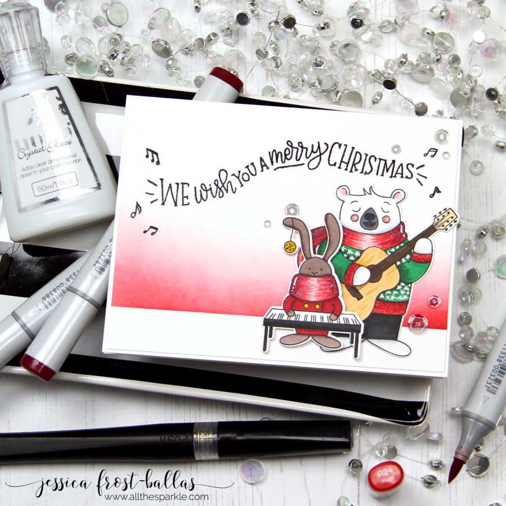 We Wish You a Merry Christmas by Jessica Frost-Ballas for Simon Says Stamp
