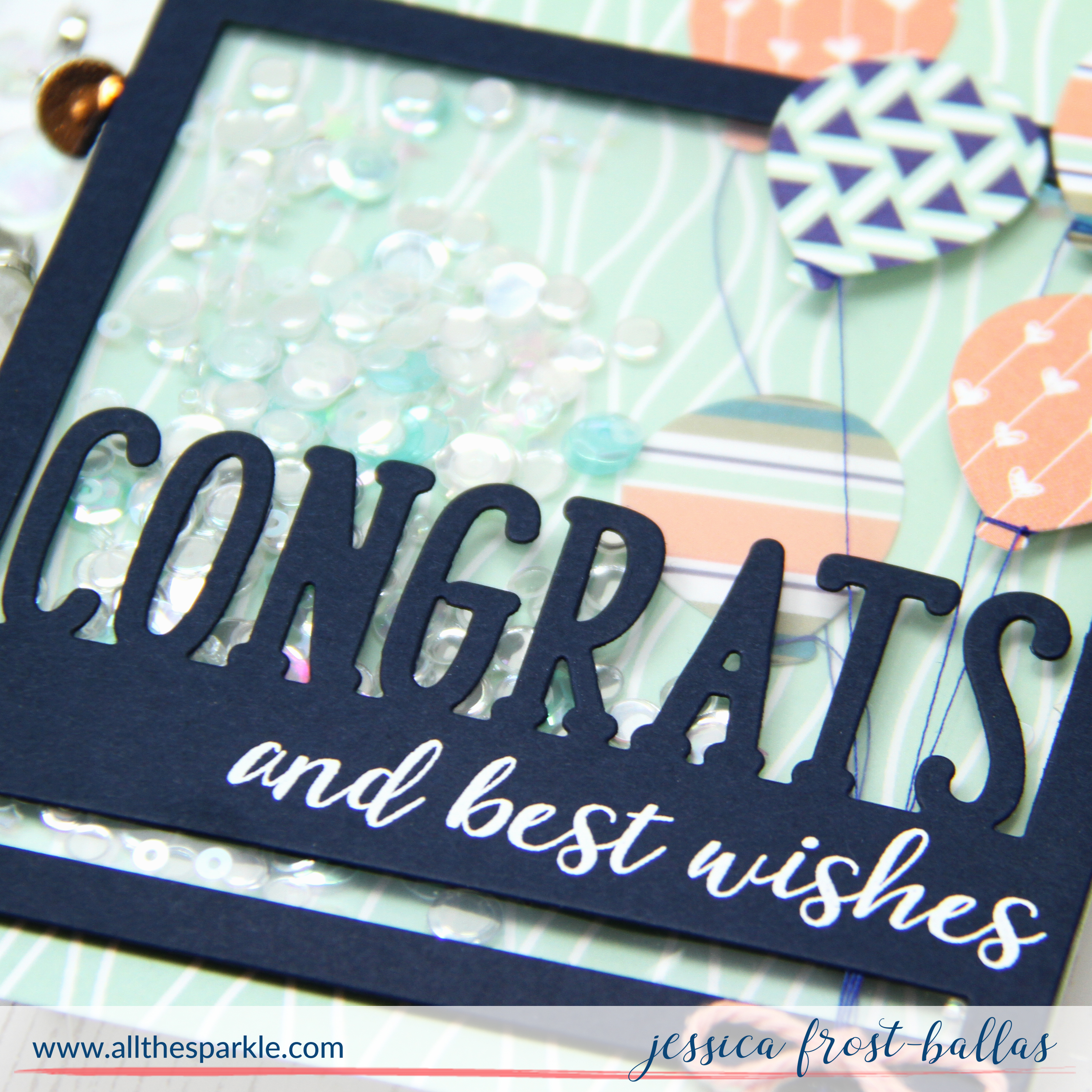 Congrats and Best Wishes for Reverse Confetti by Jessica Frost-Ballas