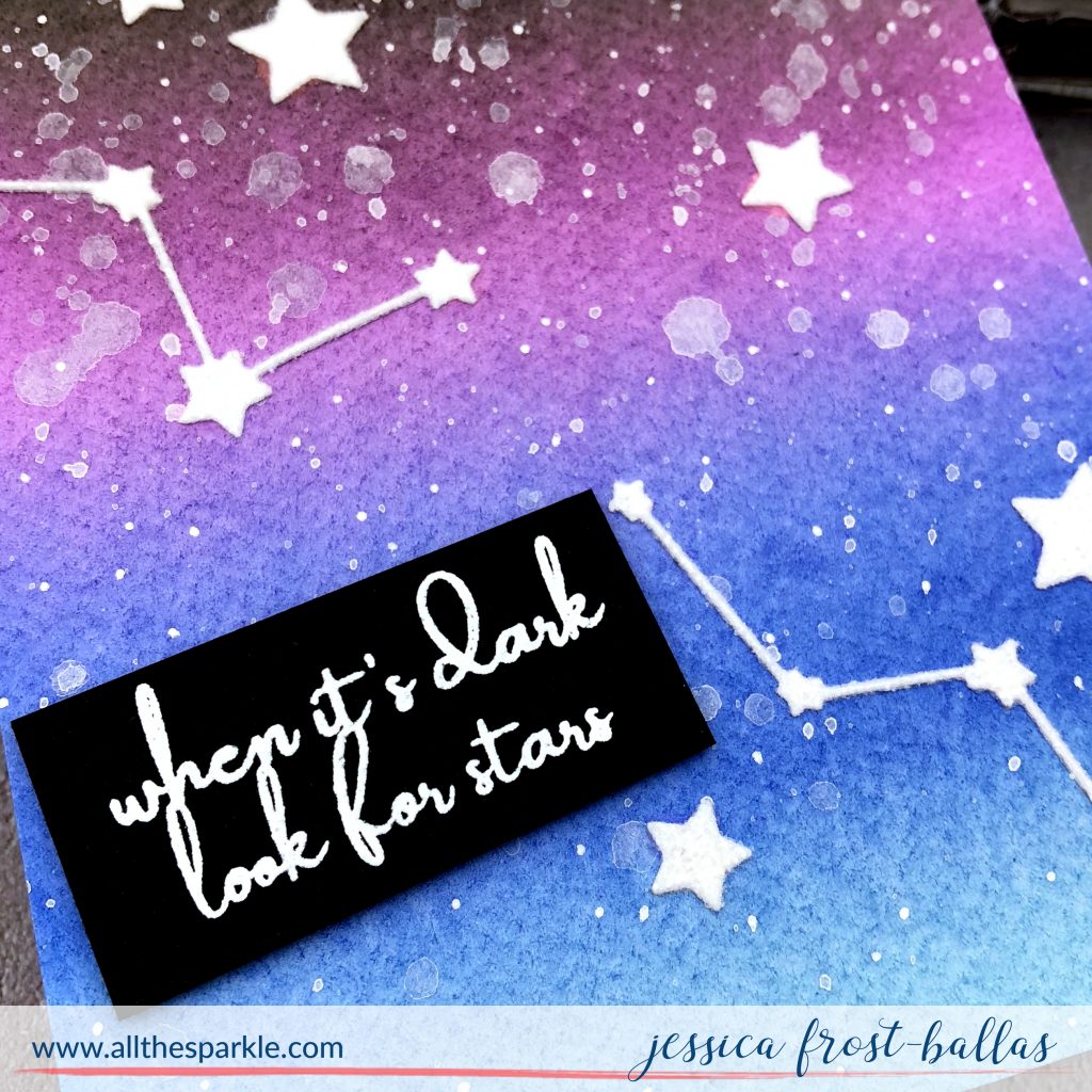 When It's Dark Look for Stars by Jessica Frost-Ballas for Pinkfresh Studio