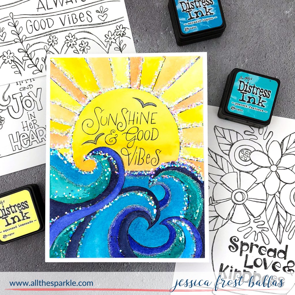 Good Vibes Watercolor Cards by Jessica Frost-Ballas for Simon Says Stamp