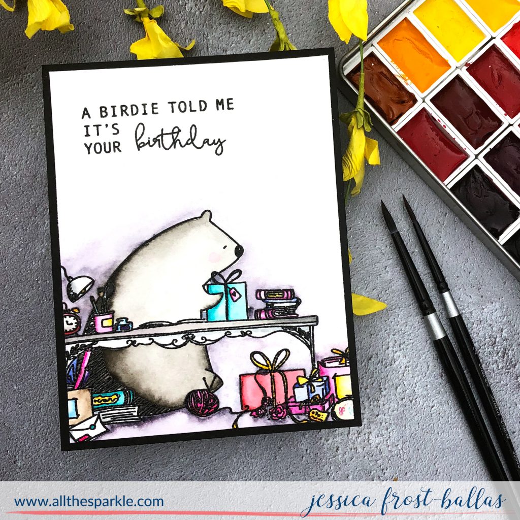 A Birdie by Jessica Frost-Ballas for Waffleflower Stamps