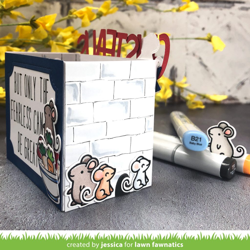 Ratatouille Shadow Box Card by Jessica Frost-Ballas for Lawn Fawnatics