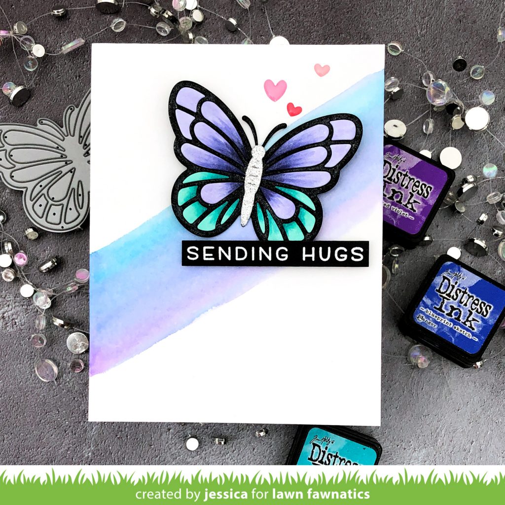 Sending Hugs by Jessica Frost-Ballas for Lawn Fawnatics