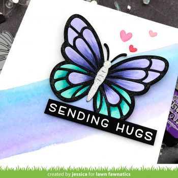 Sending Hugs by Jessica Frost-Ballas for Lawn Fawnatics