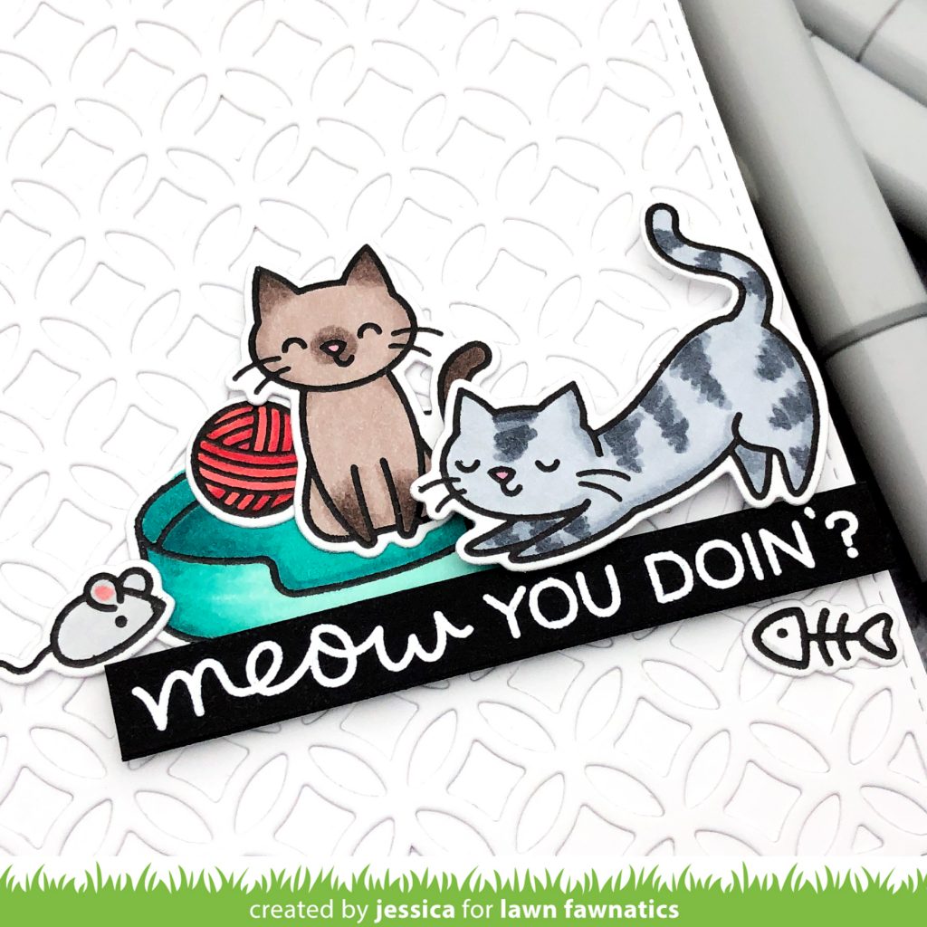 Meow You Doin' by Jessica Frost-Ballas for Lawn Fawnatics