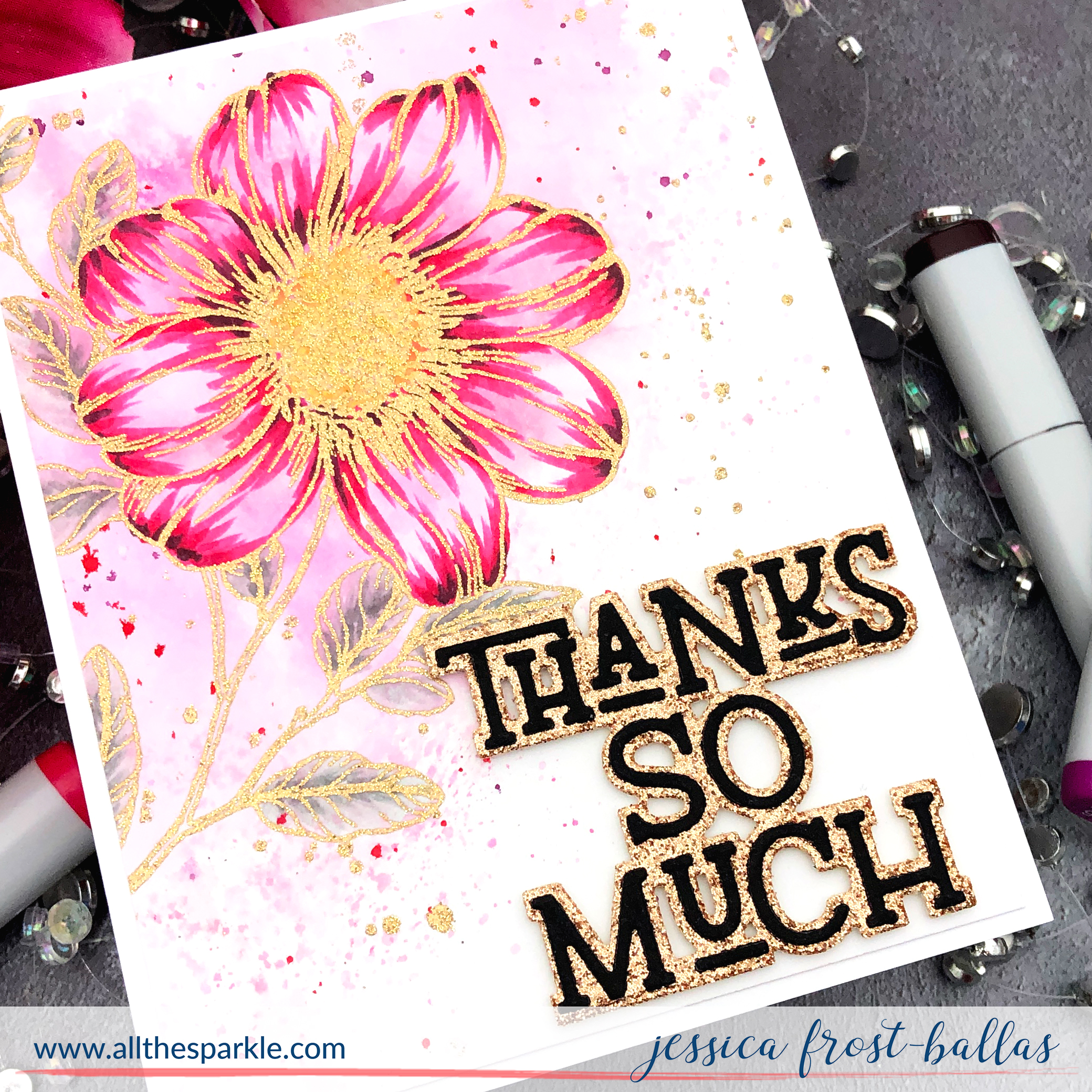 Thanks So Much by Jessica Frost-Ballas for The Stamp Market