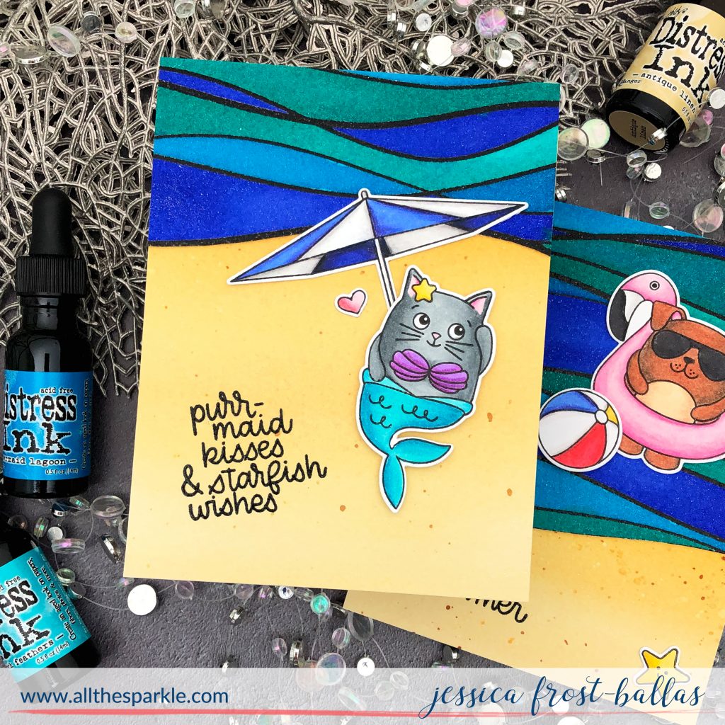 Purrmaid Kisses by Jessica Frost-Ballas for Simon Says Stamp