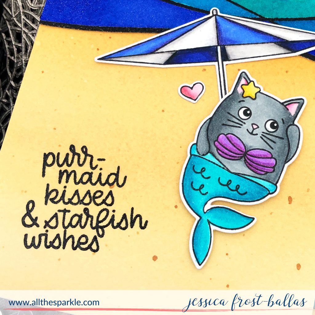 Purrmaid Kisses by Jessica Frost-Ballas for Simon Says Stamp