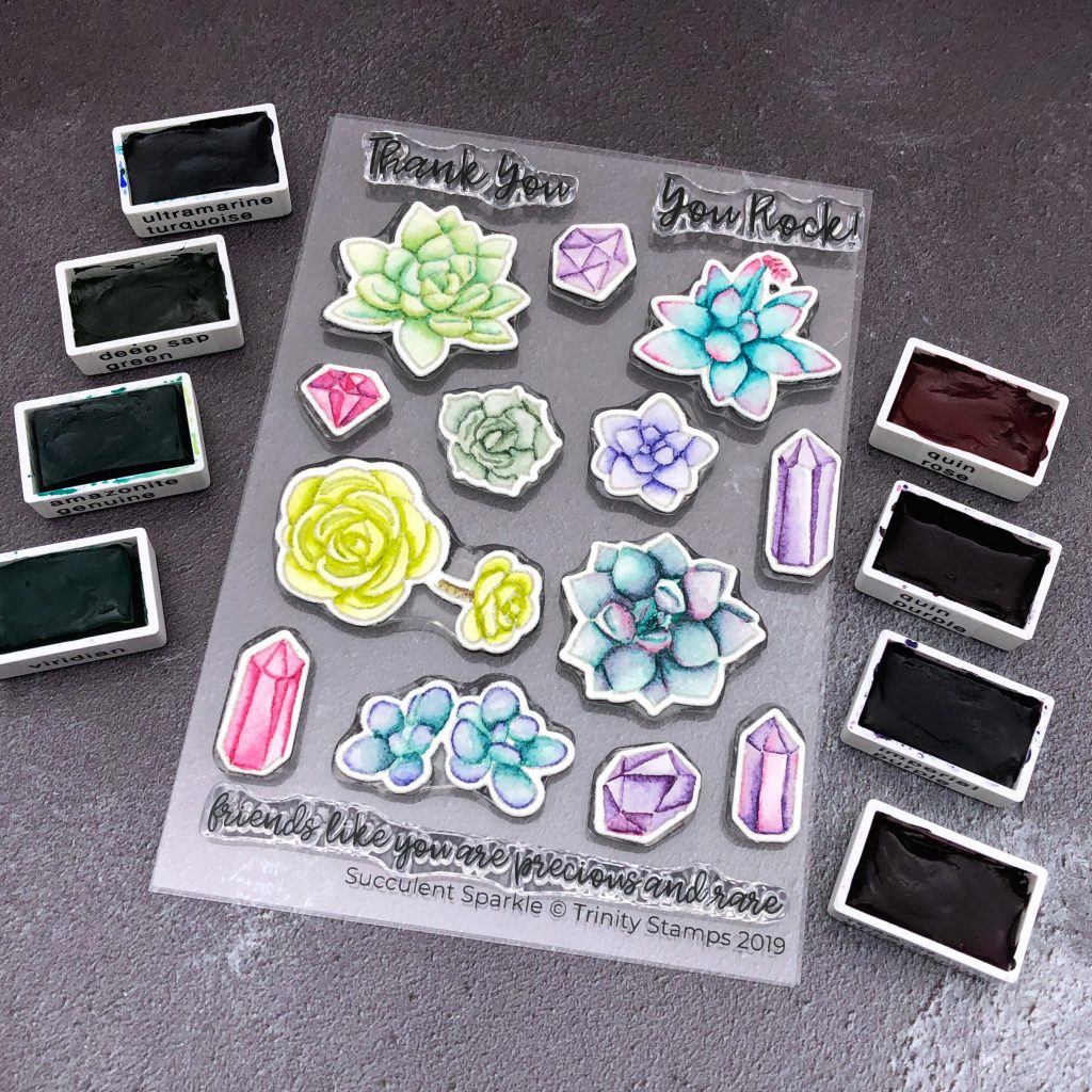 Succulent Sparkle by Jessica Frost-Ballas for Trinity Stamps
