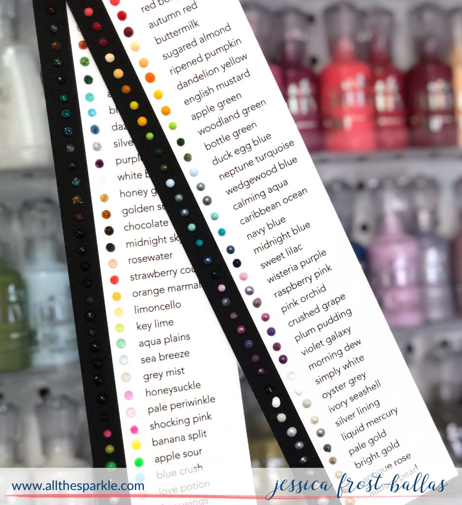 Nuvo Drop Swatch Chart (+printable!) - all the sparkle