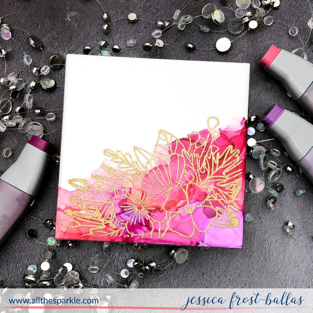Alcohol Ink Coaster by Jessica Frost-Ballas for Tonic Studios
