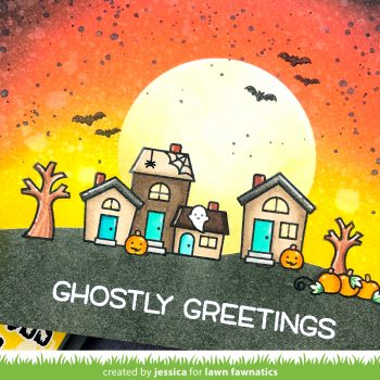 Ghostly Greetings by Jessica Frost-Ballas for Lawn Fawnatics