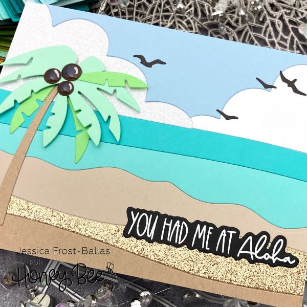 Beach Scene Coverplate Die by Jessica Frost-Ballas for Honey Bee Stamps