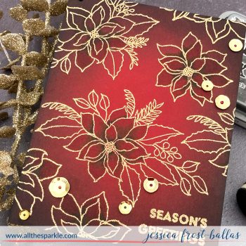 Poinsettia Season's Greetings by Jessica Frost-Ballas for Waffle Flower