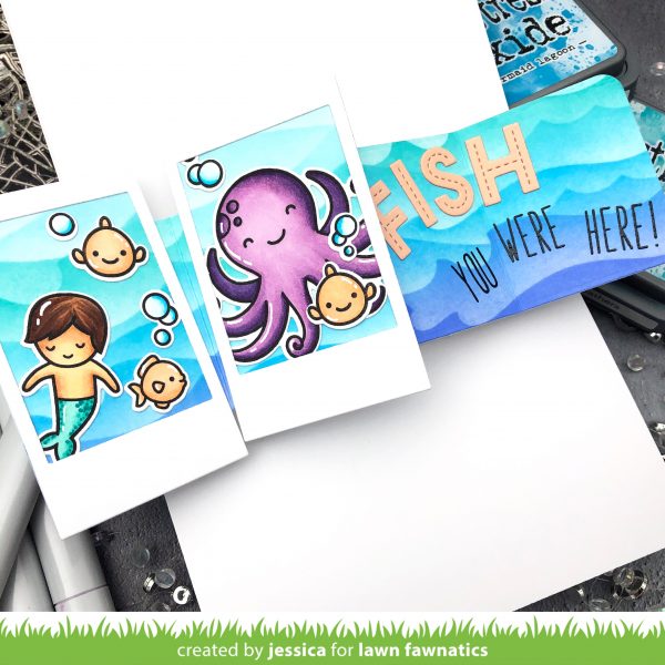 Fish You Were Here by Jessica Frost-Ballas for Lawn Fawnatics