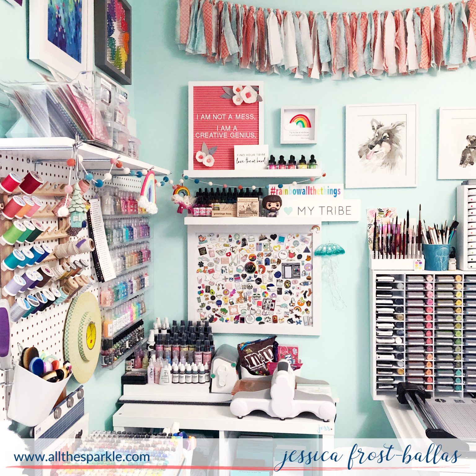 2020 Craft Room Tour, part 1 (VIDEO + GIVEAWAYS!) - all the sparkle