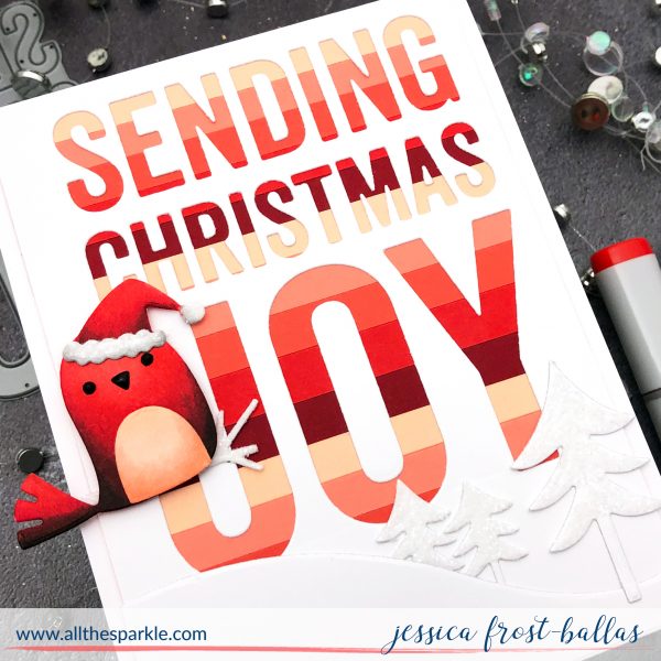 Sending Christmas Joy by Jessica Frost-Ballas for MFT Stamps