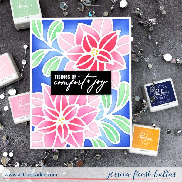 Ornate Poinsettia by Jessica Frost-Ballas for Pinkfresh Studio