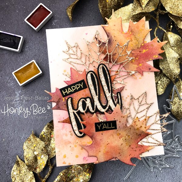 Lovely Layers Maple Leaf by Jessica Frost-Ballas for Honey Bee Stamps