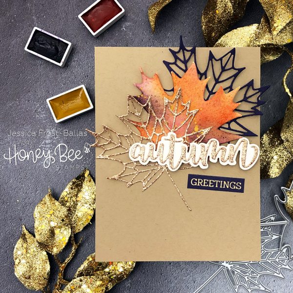 Lovely Layers Maple Leaf by Jessica Frost-Ballas for Honey Bee Stamps