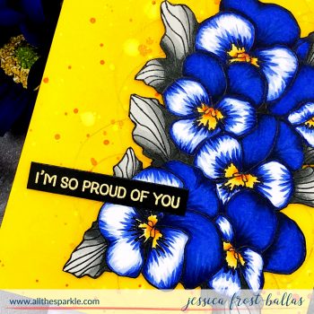 Pretty Pansies by Jessica Frost-Ballas for The Gray Muse Stamps