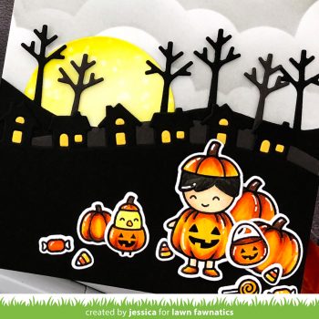 Halloween Scene Building with Lawn Fawn by Jessica Frost-Ballas for Lawn Fawnatics