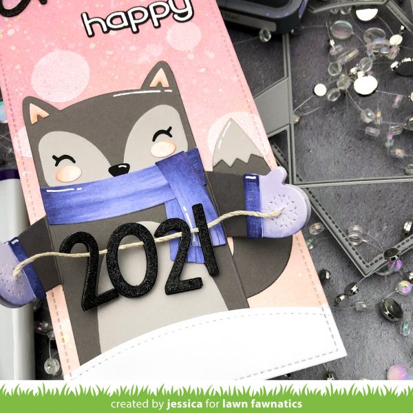 Cheers to a Happy 2021 by Jessica Frost-Ballas for Lawn Fawnatics