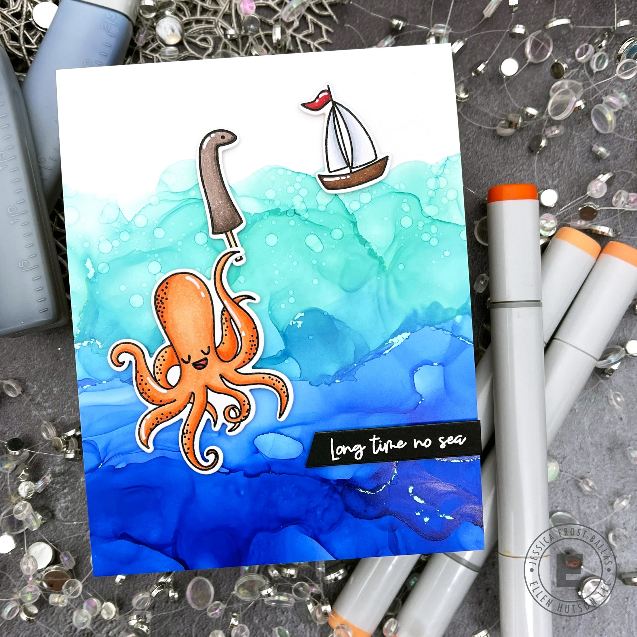 Three Ways to Use Alcohol Inks to Create Backgrounds and the Ellen ...