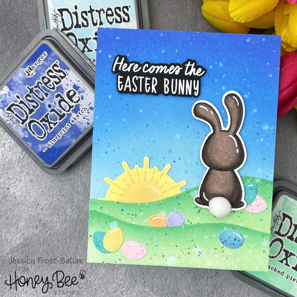 Hoppy Easter by Jessica Frost-Ballas for Honey Bee Stamps