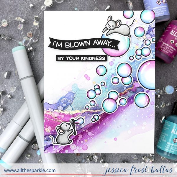 The BEST Tool for Alcohol Ink Backgrounds by Jessica Frost-Ballas for Lawn Fawn