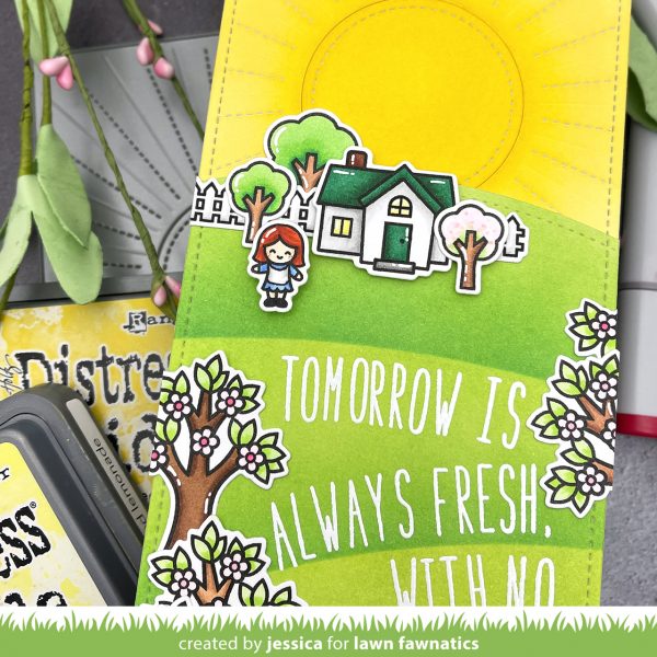 Anne of Green Gables inspired card by Jessica Frost-Ballas for Lawn Fawnatics