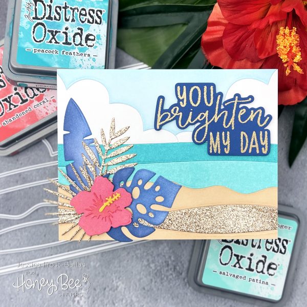 Beach Scene by Jessica Frost-Ballas for Honey Bee Stamps