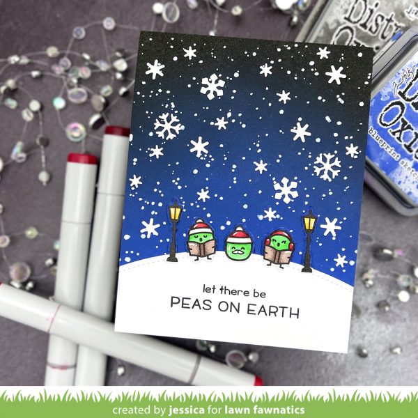 Peas on Earth by Jessica Frost-Ballas for Lawn Fawnatics