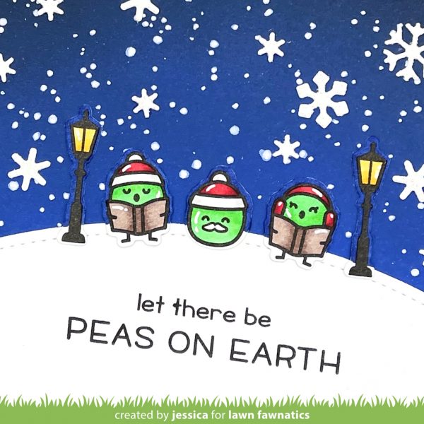 Peas on Earth by Jessica Frost-Ballas for Lawn Fawnatics