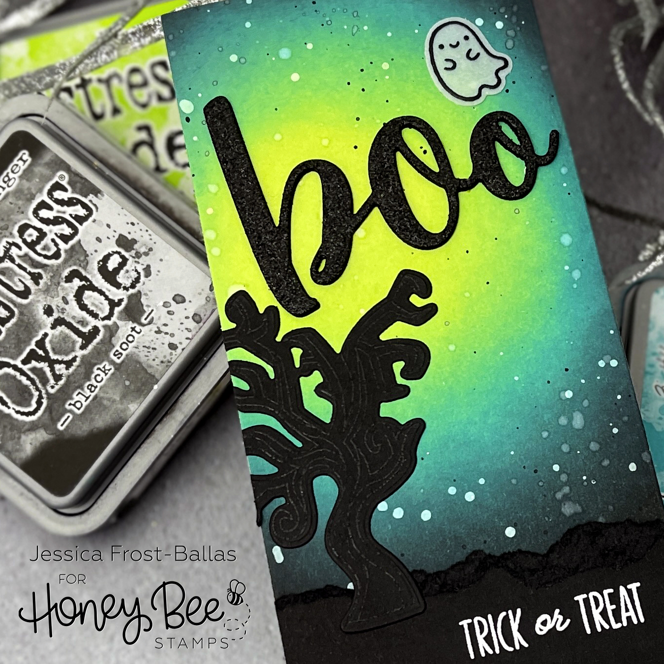 Boo by Jessica Frost-Ballas for Honey Bee Stamps