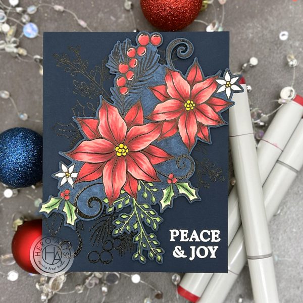 Merry Poinsettia Bunch by Jessica Frost-Ballas for Hero Arts