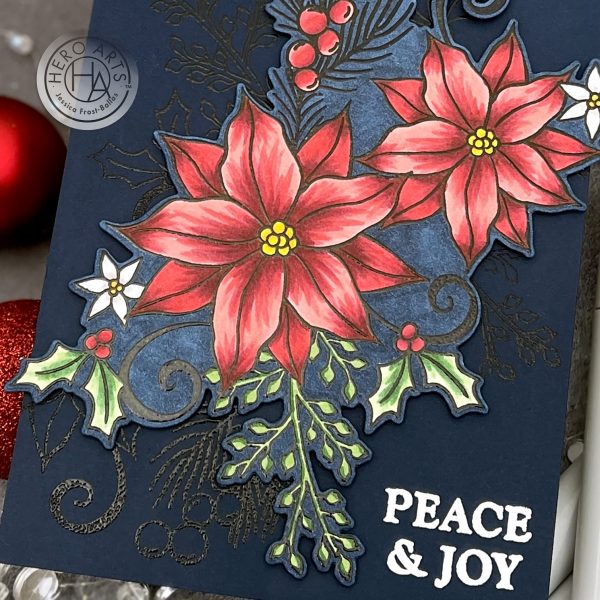 Merry Poinsettia Bunch by Jessica Frost-Ballas for Hero Arts
