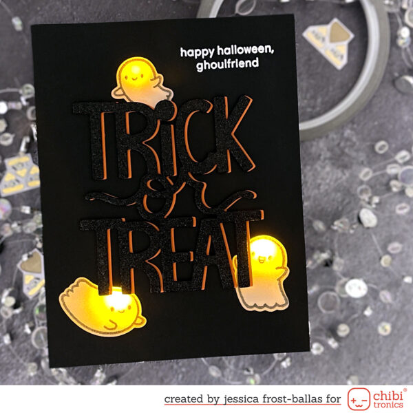Ghoulfriends Light Up Card with Chibitronics and Heffy Doodle by Jessica Frost-Ballas