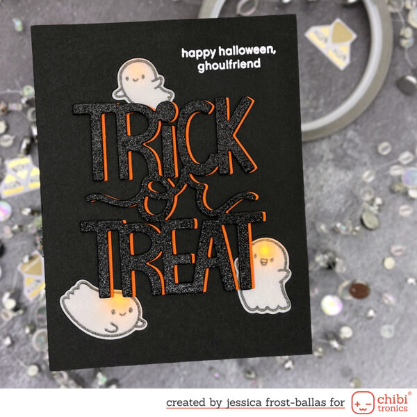 Ghoulfriends Light Up Card with Chibitronics and Heffy Doodle by Jessica Frost-Ballas