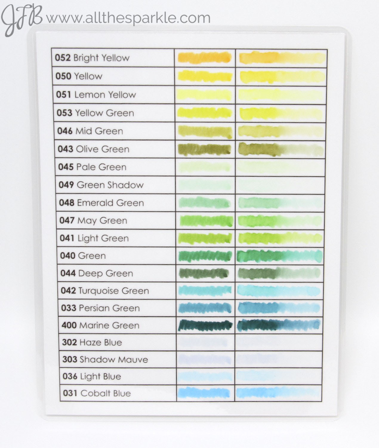 Free Arteza Real Brush Markers Swatch Chart + a simple card
